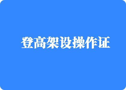 男人肏女人啊啊啊登高架设操作证