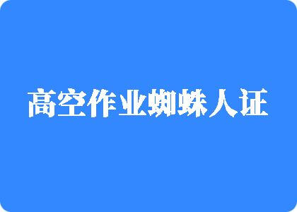 女人男人操大逼高空作业蜘蛛人证